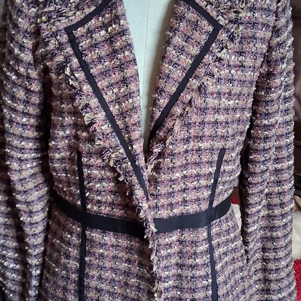 Bisou Bisou Multicolor Tweed Blazer - Picture 2 of 9